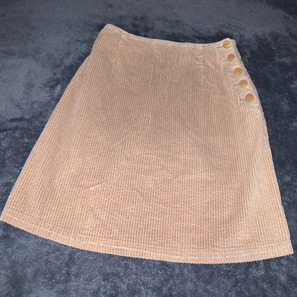 J Jill Mauve/Beige Corduroy Skirt
